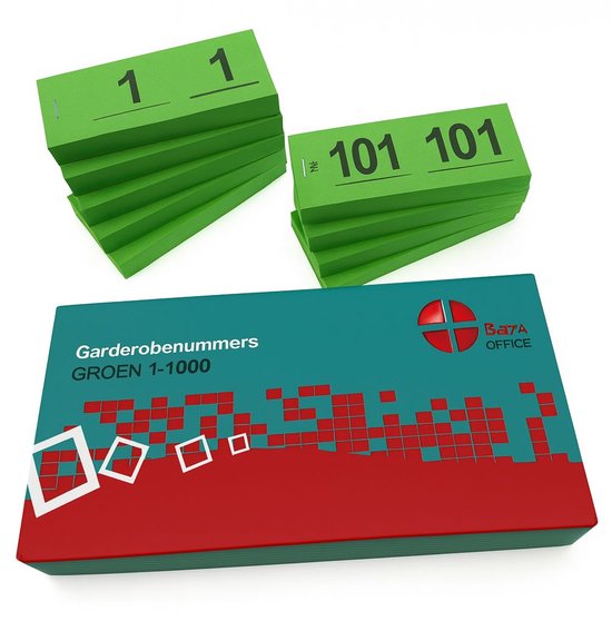 garderobenummers 1 t/m 1000 VERKOOP | Verhuurbedrijf Zuid-Holland