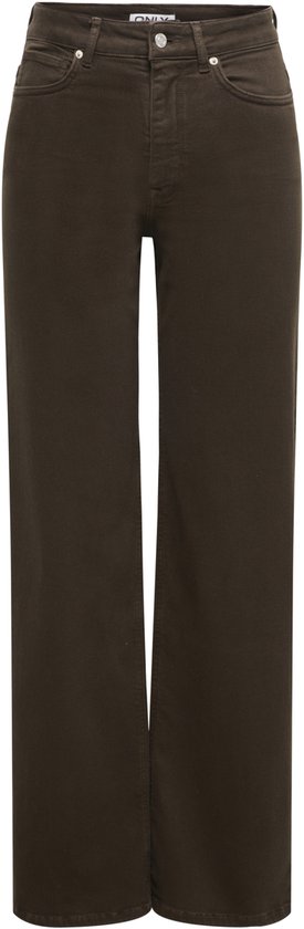 Only Jeans Onlmadison Blush Hw Wide Brown Dnm 15371660 Dark Brown Denim Dames Maat - W26 X L32