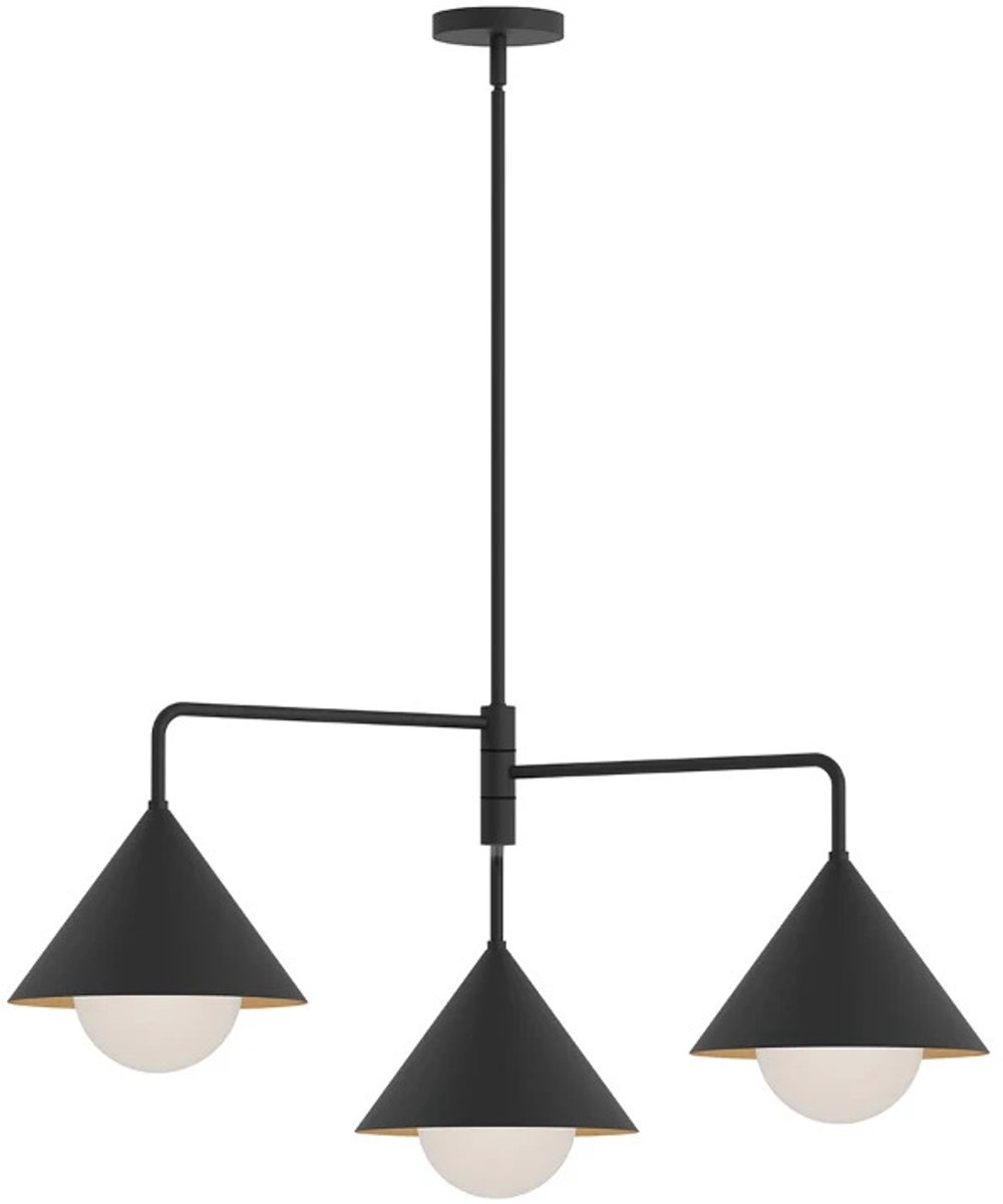 Alora Mood LED Kroonluchter | 3X E27 Max 60W | Matte Black