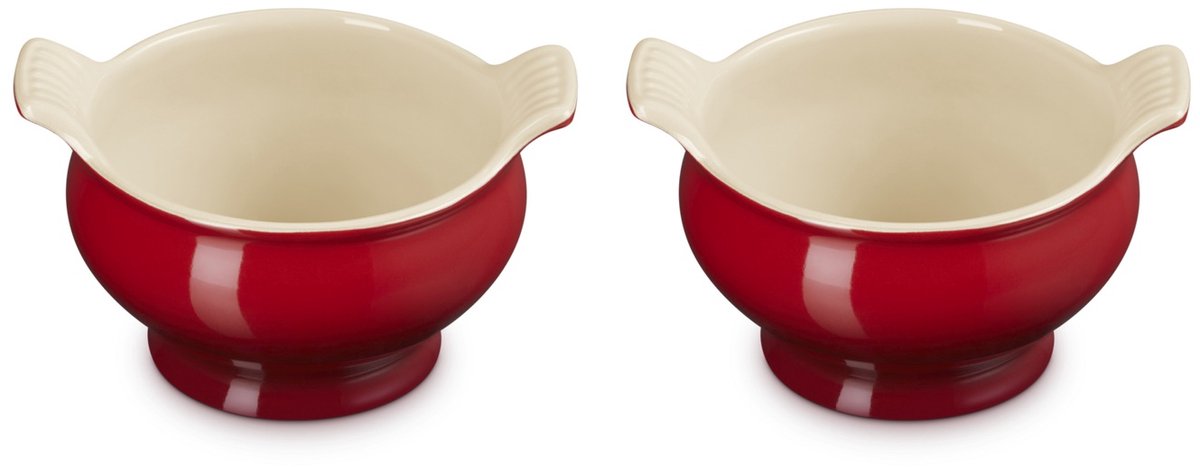 Le Creuset Soepkommen Set van 2 in Aardewerk 0,60 Liter Kersenrood