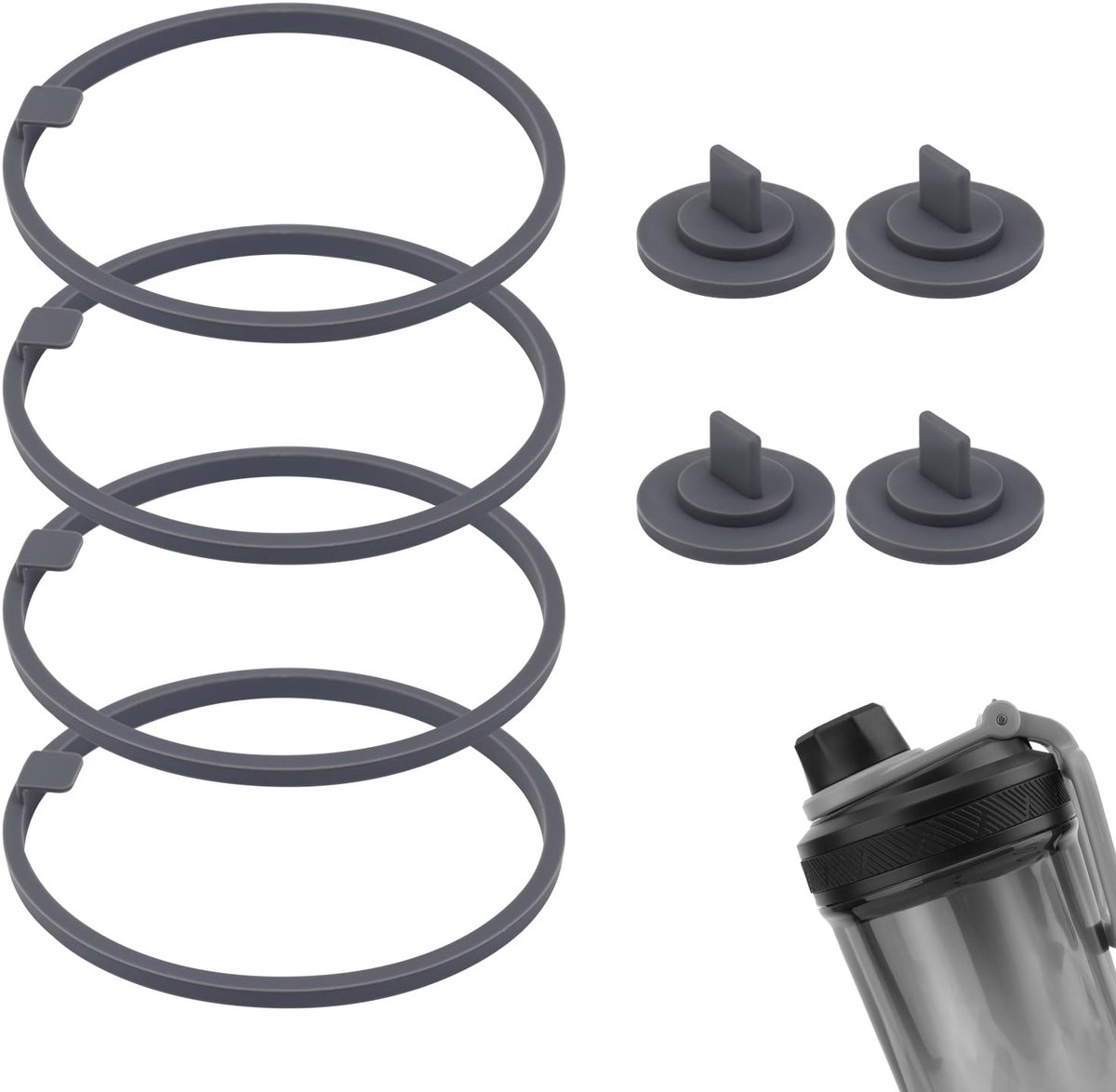 Image of 8 Stuks Vervangingsring - VOLTRX Elektrische Eiwit Shaker Fles 24oz - Silicone, Levenslang Lekvrij