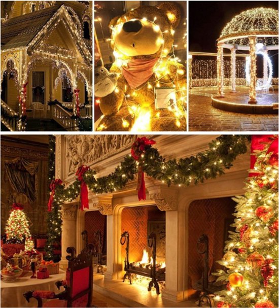 SALCAR Kerstboom Gegooid Lichtketting Is Uitgerust Met 8 Slingers En 280 Led S Wordt Geleverd Ring 10 Leds Kerstboomster Aan De Bovenzijde Het Led Lichtsnoer Geschikt Voor 1 5m 1 8m 2 1m 664760585