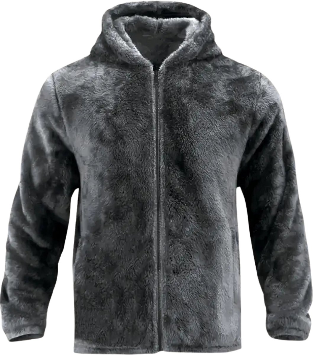 Nivard Winterjas Heren Parka Winter Jas Volwassen Stijlvol – 2XL Grijs
