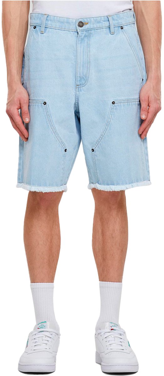 Urban Classics Open Edge Two Knee Korte broek Taille 36 inch Blauw