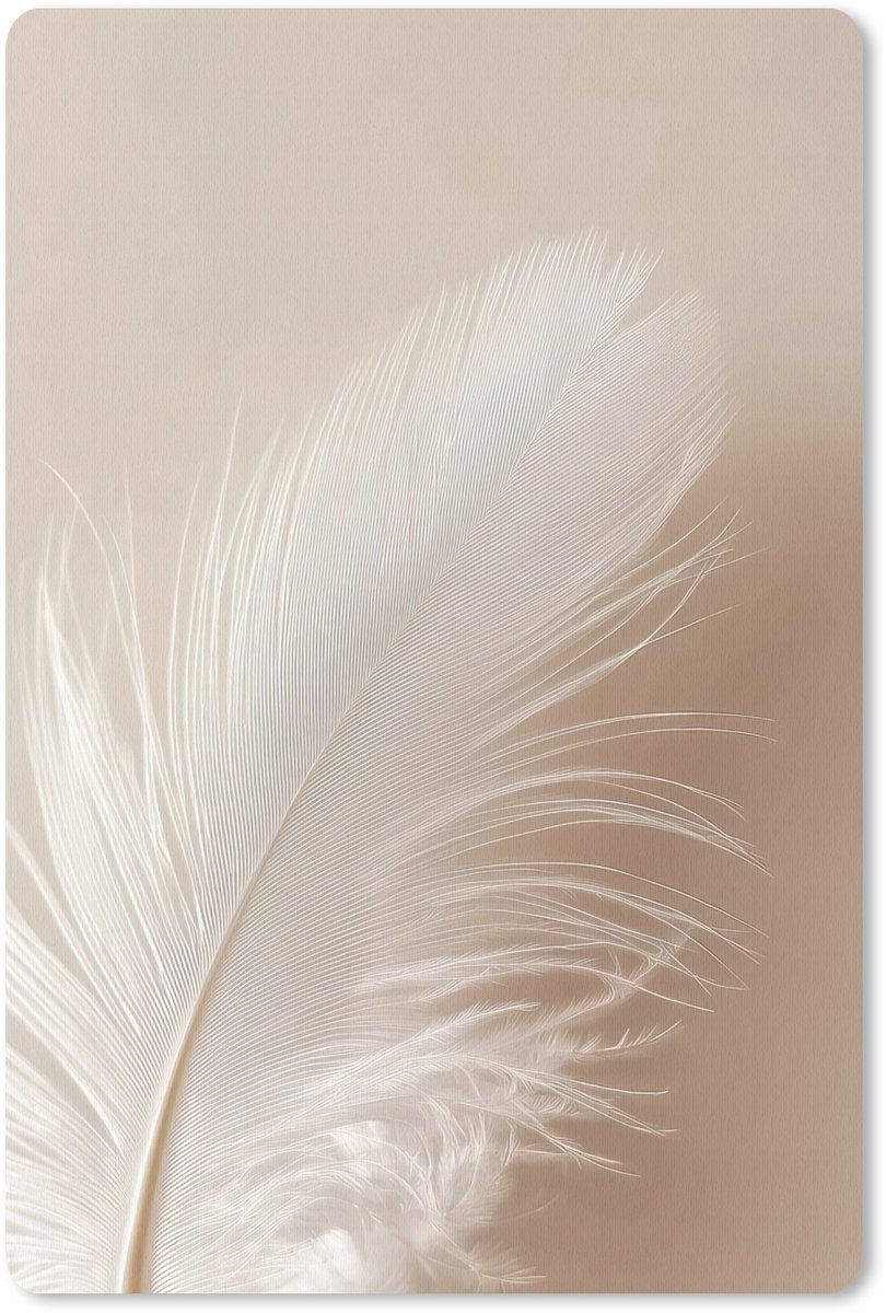 Muismat 18x27 cm - Mousepad Veer - Minimalistisch - Roze - Muismatten