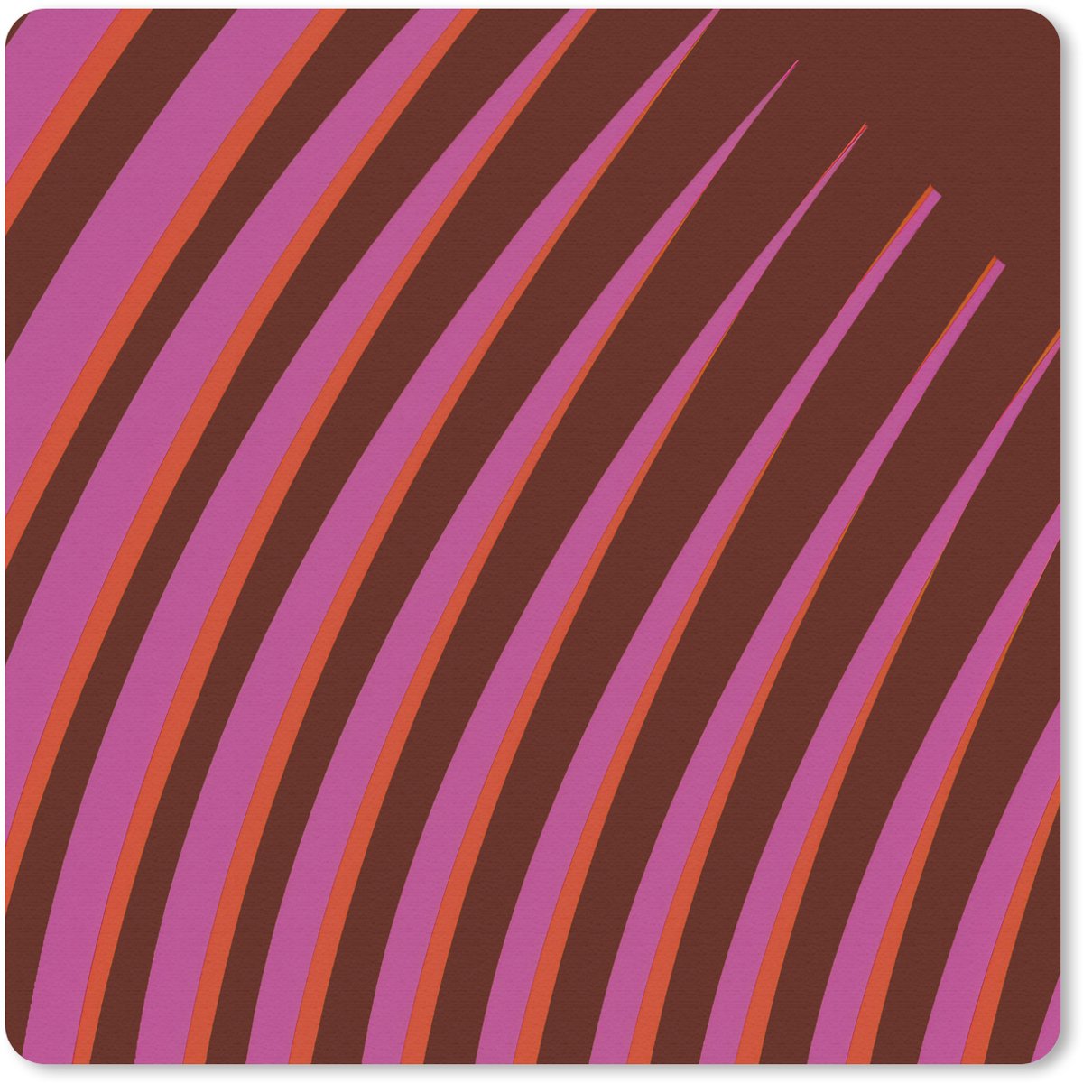 Muismat 30x30 cm - Mousepad Lijnen - Rood - Beweging - Muismatten