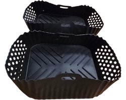Airfryer Siliconen Inzet - 9.5L - 2 Stuks - Hittebestendig - Herbruikbaar - Geschikt voor Grote Airfryers