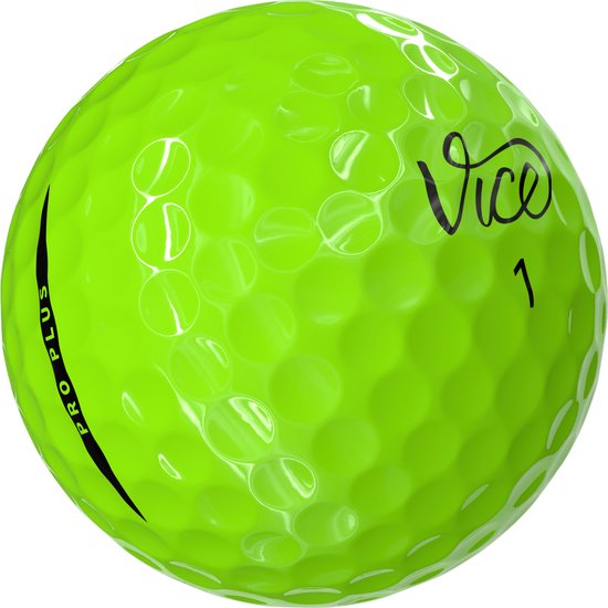 Vice Golf Pro Plus - 12 Golfballen - Neon Lime - Urethane cover - 4-delig - Meer afstand & balsnelheid van Merkloos — afbeelding 2