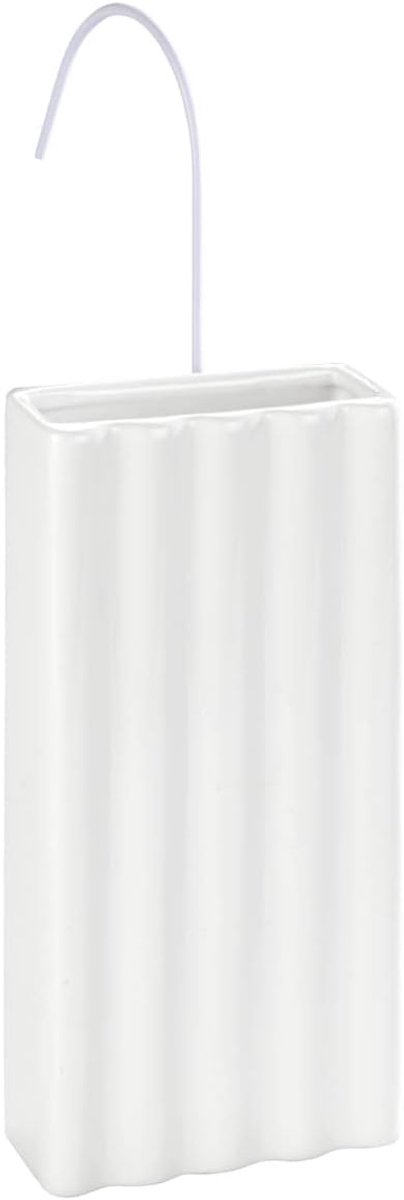 Keramische Luchtbevochtiger voor Radiatoren - Elegante Luchtbevochtiger met Frame, Wit (9 x 19,5 x 4 cm)