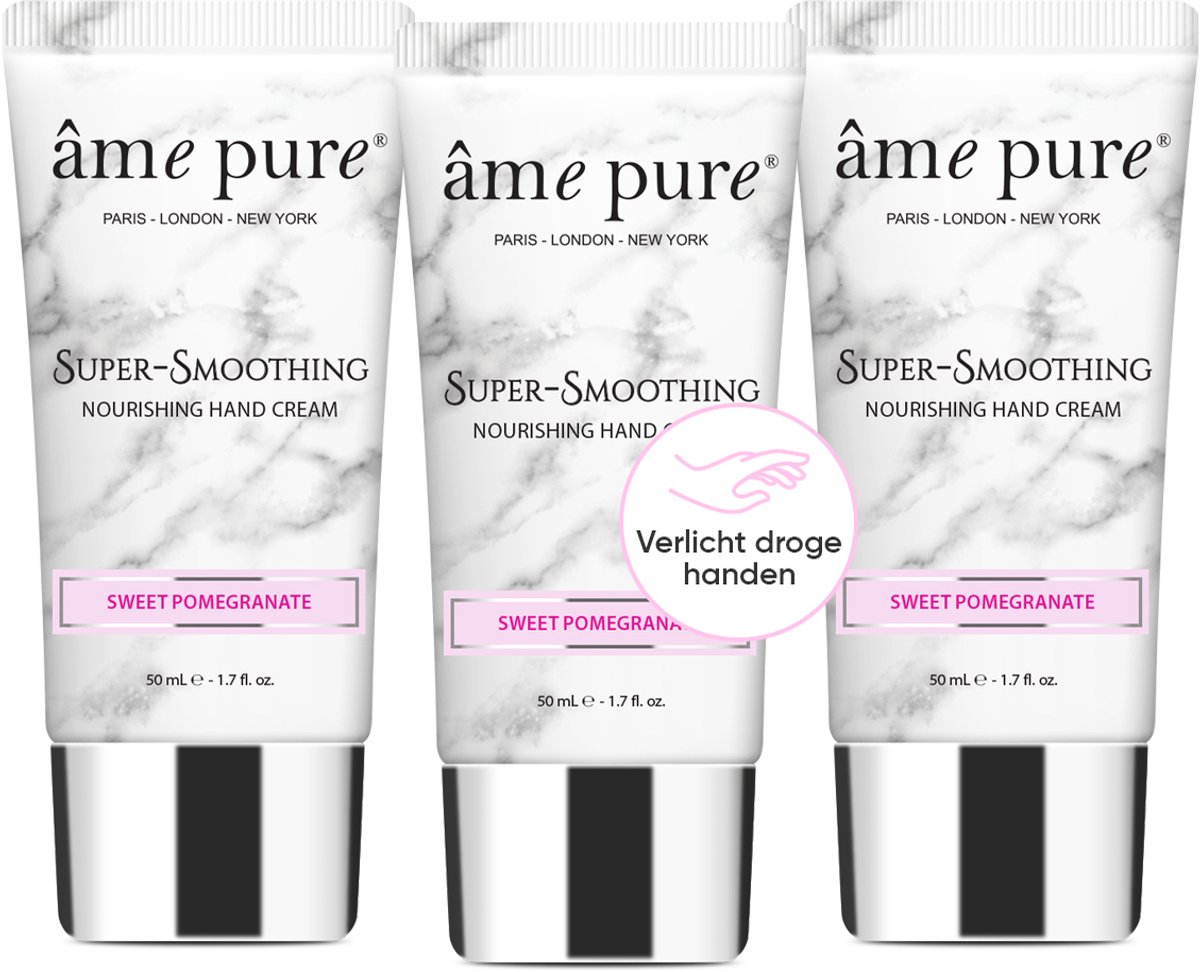 âme pure SUPER-SMOOTHING HANDCRÈME - Set Voor Droge Handen Met Vitamine E 3 St.