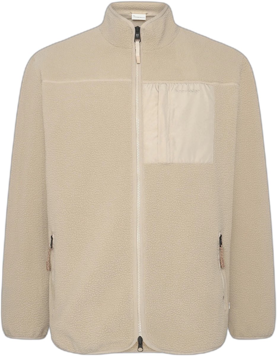 Fleece met rits KnowledgeCotton Apparel Grijs