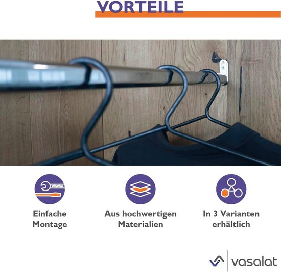 Verstelbare Uitschuifbare Kastbuis 40 - 60 cm voor Kleding en Accessoires van Merkloos	 — afbeelding 2