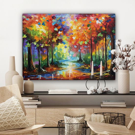 Tableau sur toile - Art coloré 80x60 - Accessoires de décoration de chambre - Toile murale - Tableaux modernes salon - Décoration murale chambre - Décoration murale cuisine - Toile murale intérieur - Décoration maison - Accessoires de maison