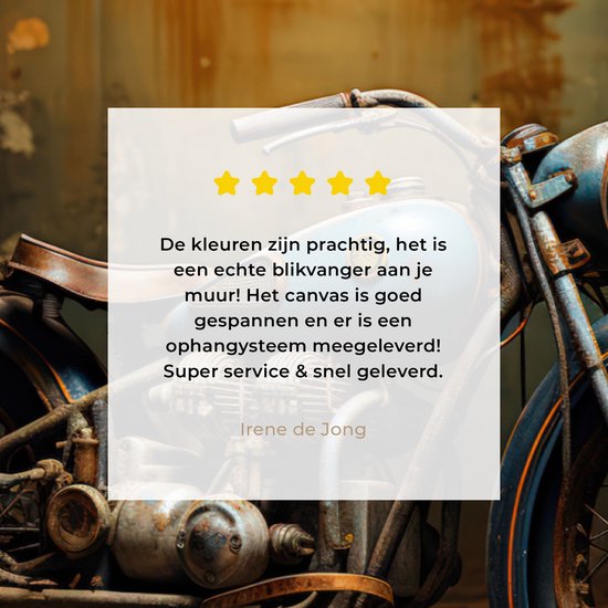 Peinture sur toile 60x40 cm - Décoration murale Vintage - Moteur - Blauw - Ancien - Garage - Décoration murale murale salon - Décoration chambre - Accessoires de chambre - Peintures