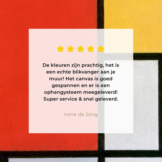 Toile Peinture Art - Mondrian - Maîtres Anciens - 160x120 cm - Décoration murale XXL