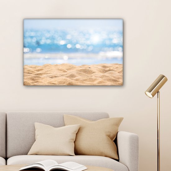 Peintures sur Toile Plage - Mer - Sable - 90x60 cm - Décoration murale