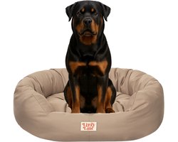Lizzy & Lola - Amazy Hondenmand XXL - Met uitneembaar kussen – Hondenbed - Waterdicht & Ergonomisch – 120 x 95 cm - Beige