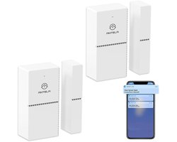 Slimme Raam Deur Sensor 2.4 GHz - Wifi, Werkt met Alexa en Google Assistant, Geen Hub Nodig, 2 stuks