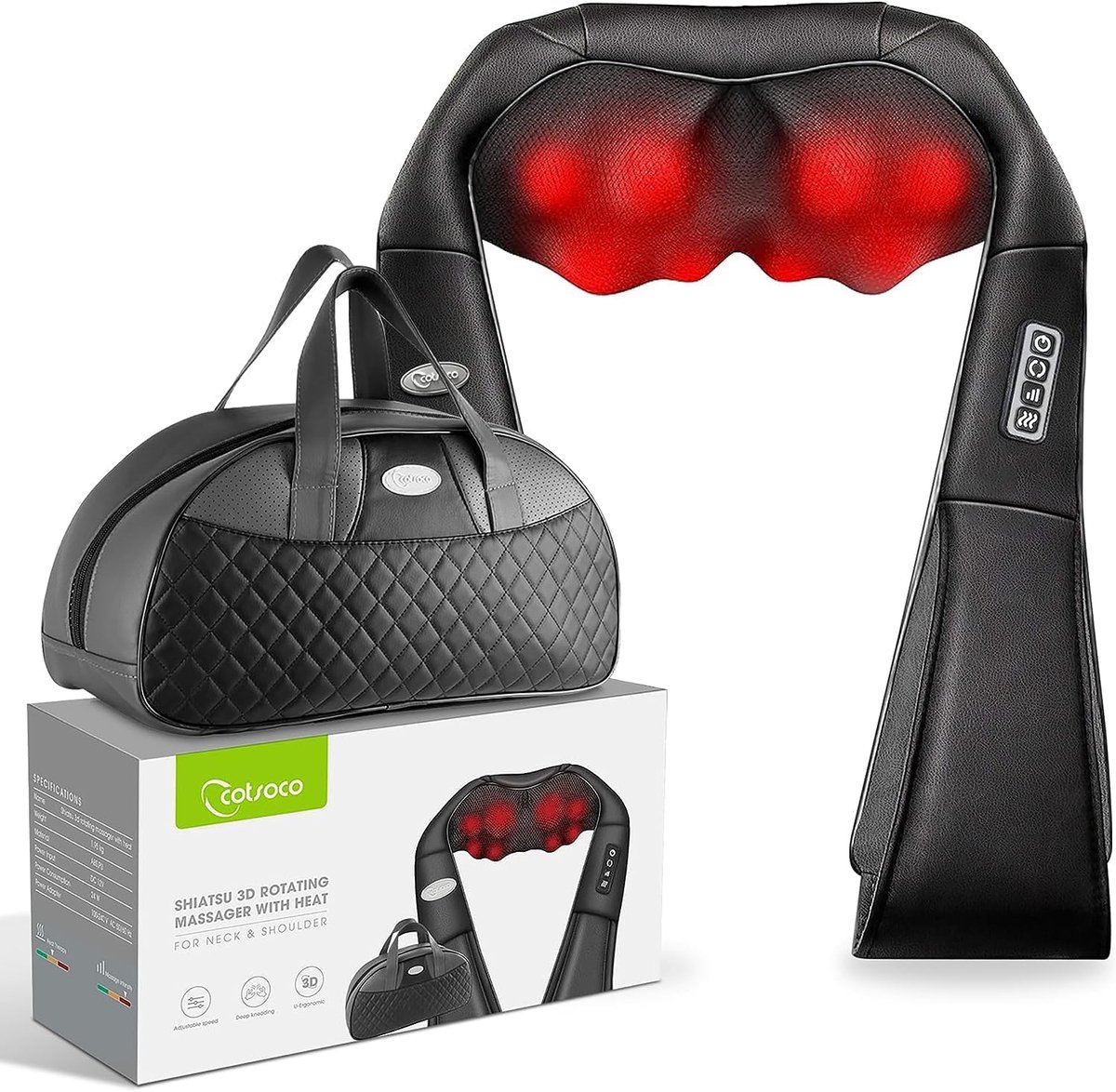 Elektrisch Shiatsu Massageapparaat met Warmtefunctie voor Volledige Lichaamsmassage