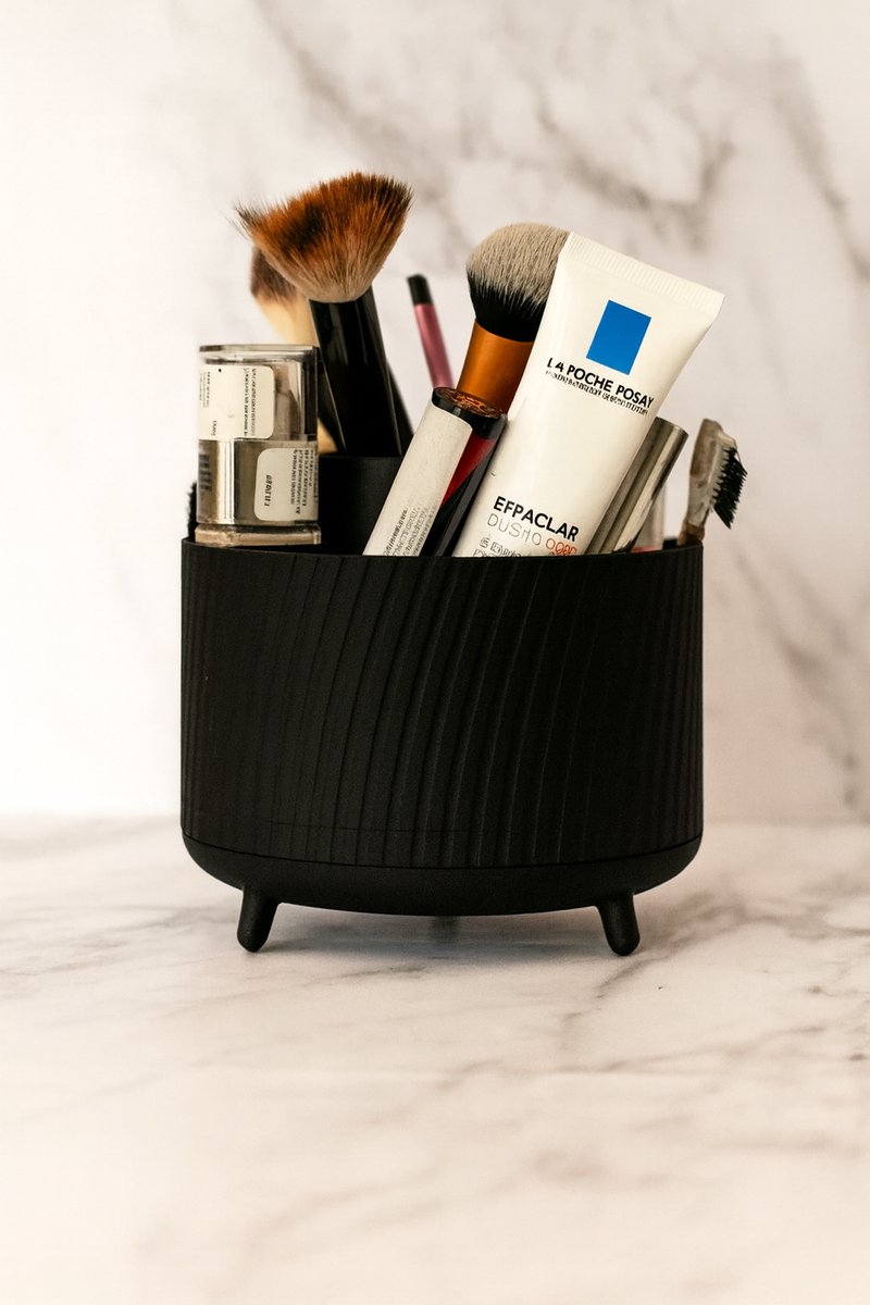 Make up kwasten houder - Uitneembare inzet - 5 compartimenten - Make up organizer -Make up kwasten organizer-kwasten opberger-trendy-kwasten houder