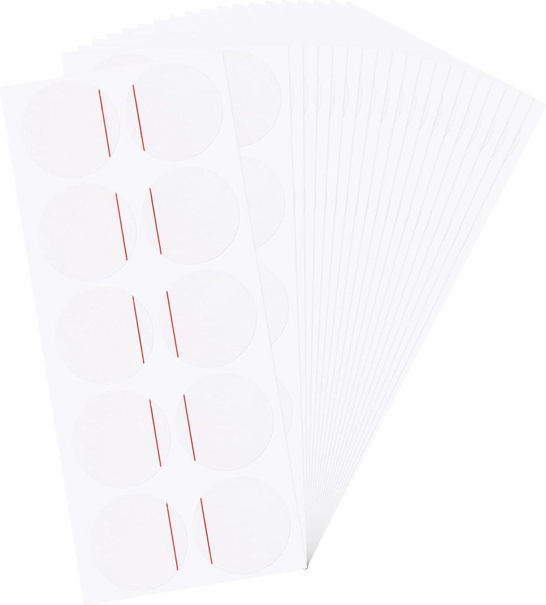 200 stuks horloge achterkant beschermende folie met rode lijn - Ø 35 mm PE - ronde klok wat betekent dat Etui - beschermer - achterkant etui beschermer folie sticker voor horloge - bescherming van klok achterkant - DeLau.