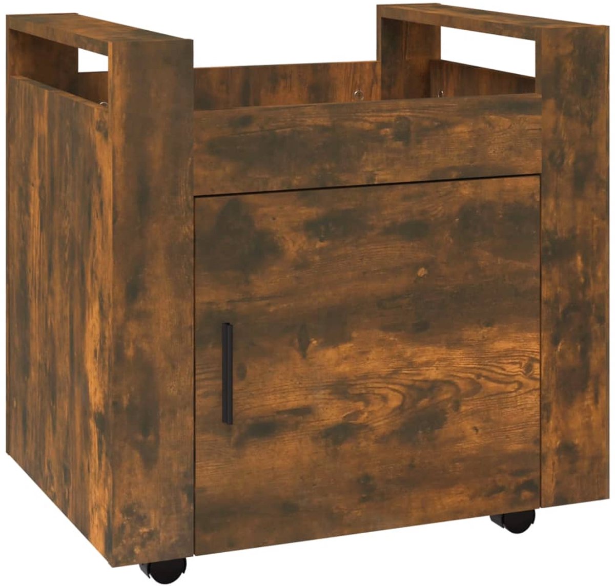 vidaXL - Bureaukastje - 60x45x60 - cm - bewerkt - hout - gerookt - eikenkleurig