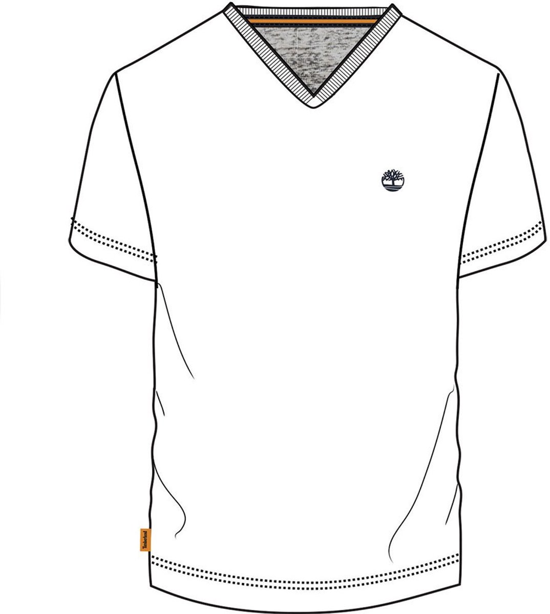 Timberland Dunstan River Slim T-shirt Met Korte Mouwen En V-hals Wit L Man