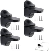 Lot De 8 Pinces à Verre Réglables - Support Pour étagère En Verre 6-10mm D'épaisseur, Avec Vis Antidérapantes