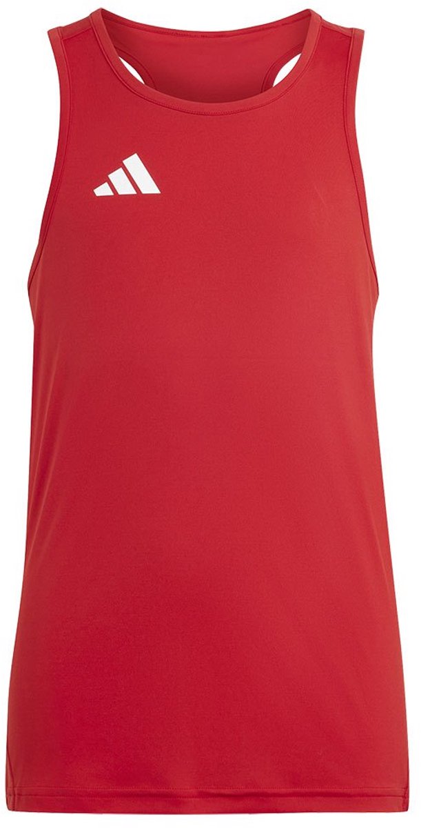 Adidas Team Singlet Mouwloos T-shirt 13-14 Years Jongen Rood