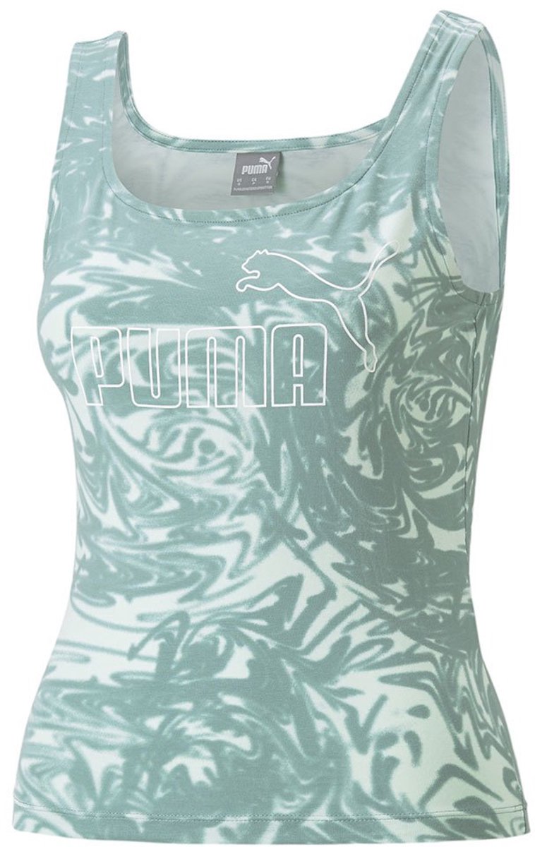 Puma Power Aop Mouwloos T-shirt S Vrouw Adriatic