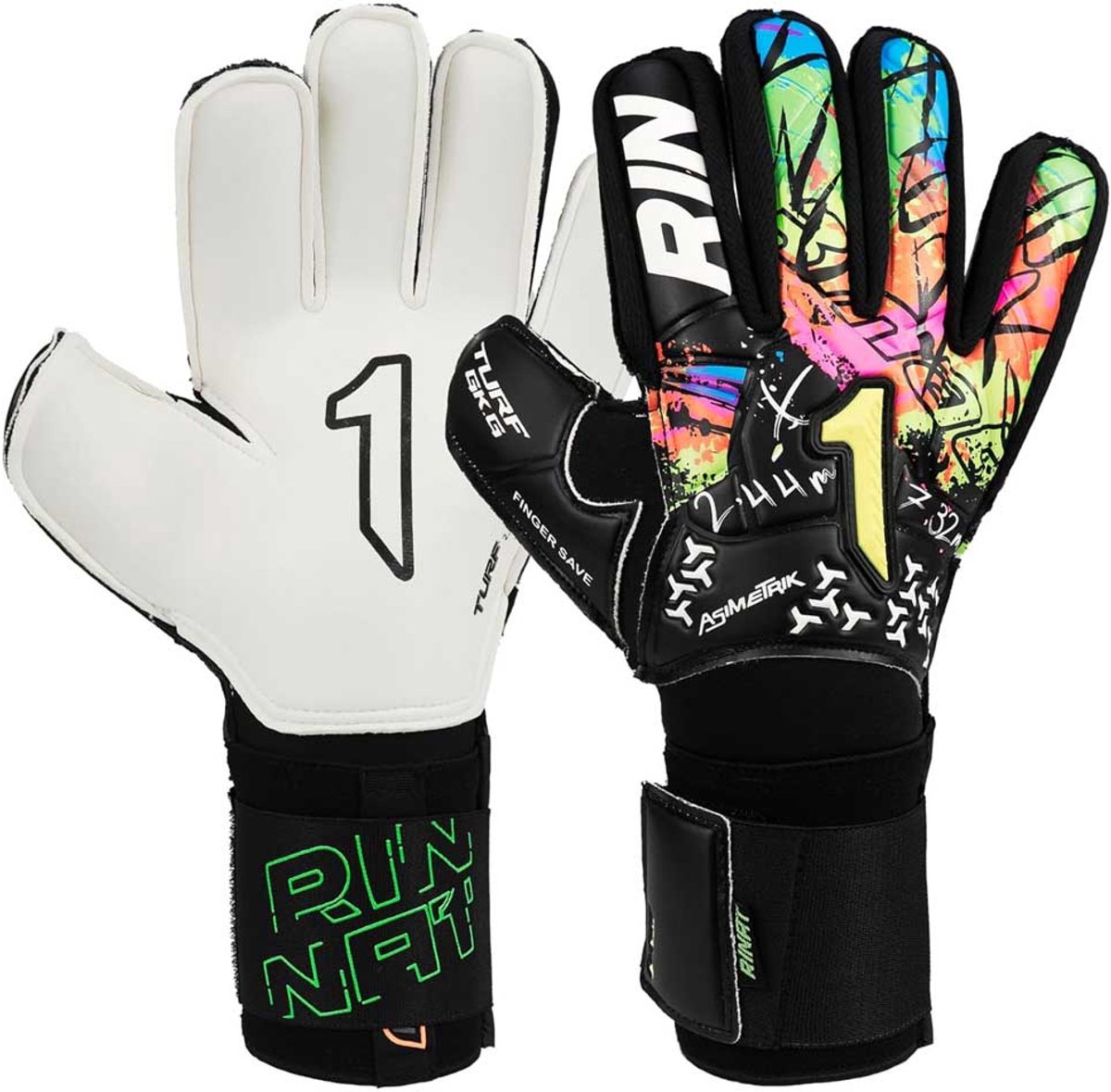 Rinat Asimetrik Spine Turf Keepershandschoenen Zwart 9