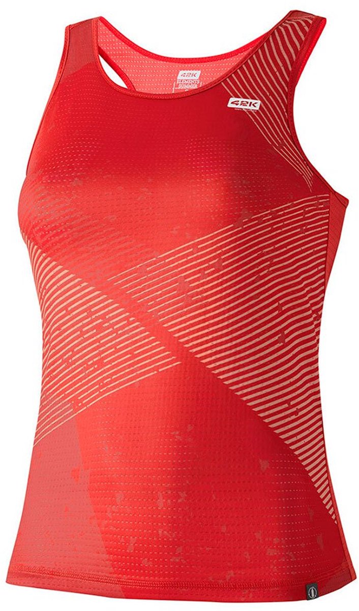 42k Running Elements Summer Mouwloos T-shirt Vrouw Rood