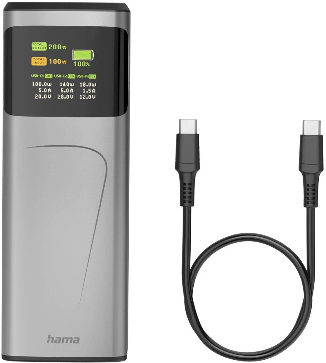 Hama Powerbank 24000mAh 200W met 2x USB-C en 1x USB-A - afbeelding 3