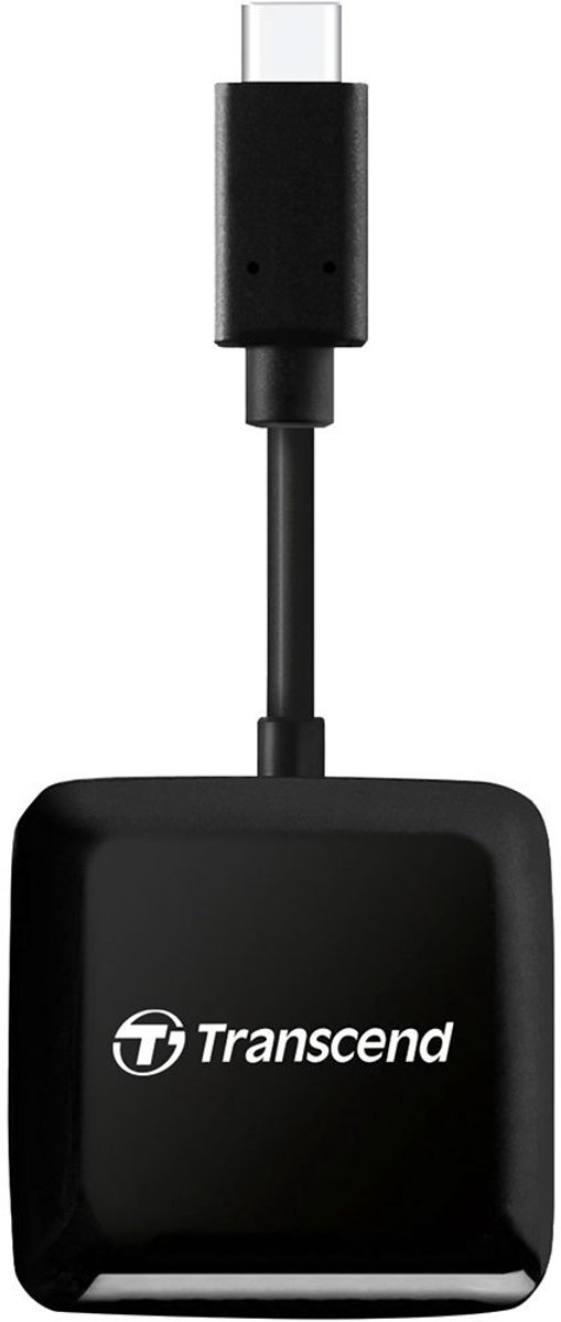 Transcend TS-RDC3 – Externe geheugenkaartlezer – USB-C – Zwart
