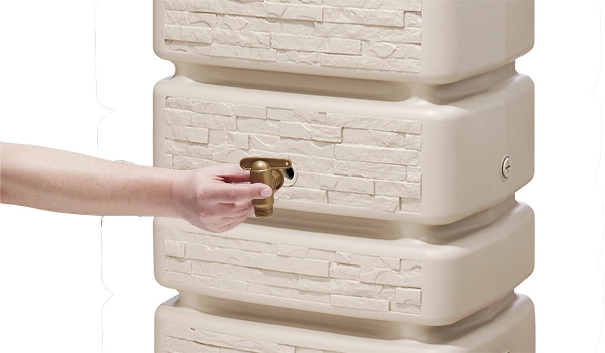 Garantia 4Rain Regenton Slim - 350 liter - Beige
