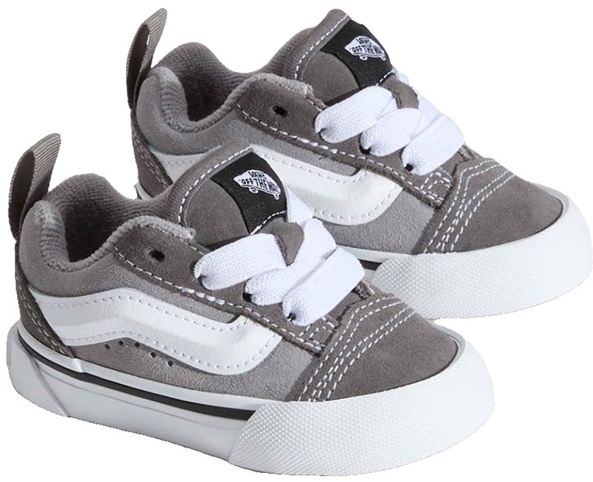 Vans Knu Skool Elastic Lace Peuterschoenen Jongens Meisjes Grijs