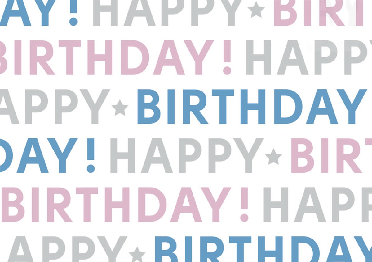SUSY CARD cadeaupapier 'It's your birthday' op rol