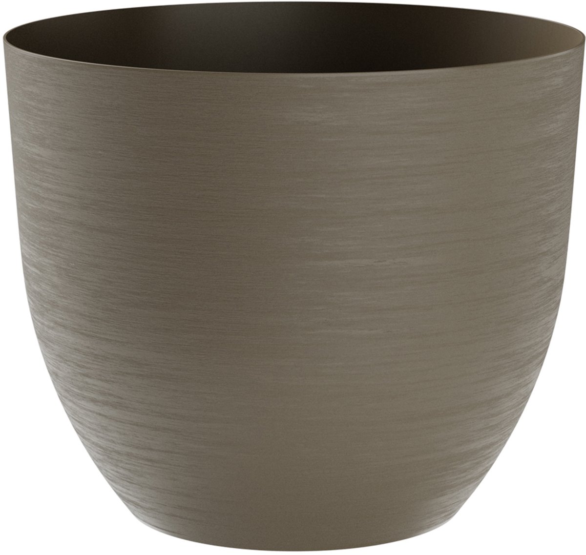 tera Plantenpot Over rond Sand omber 28 cm - Kunststof