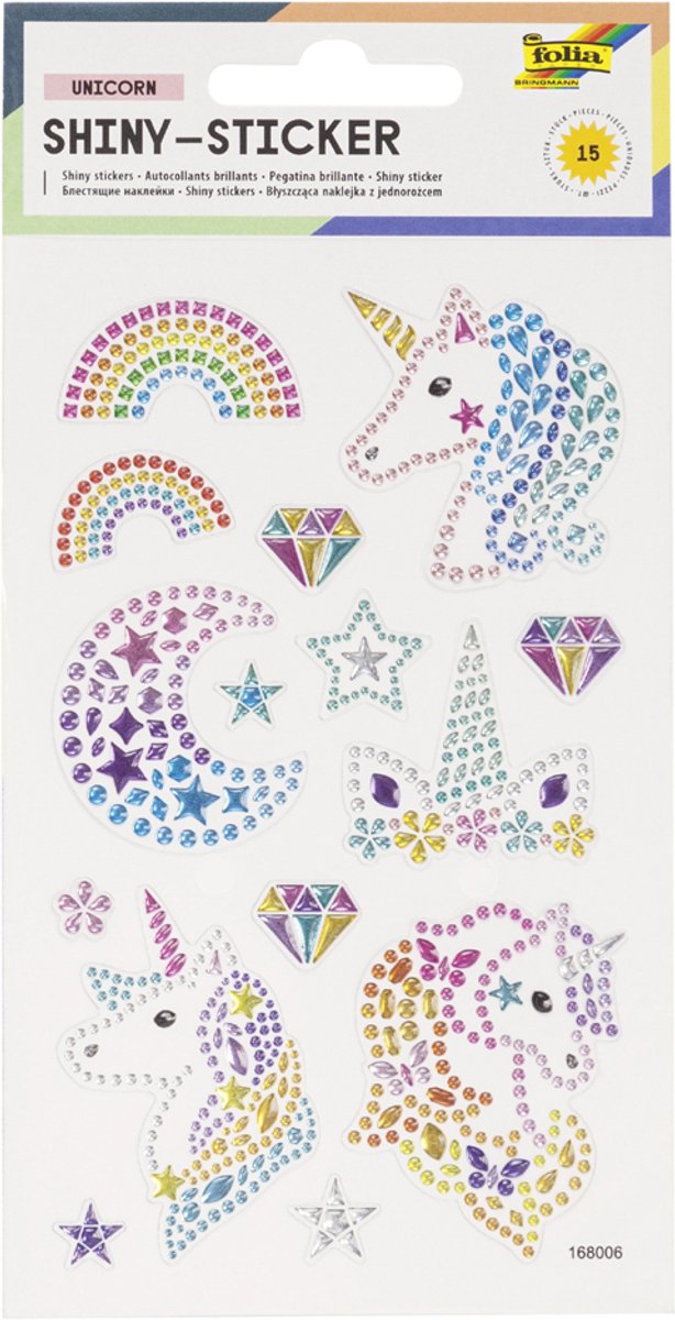 Glanzende Unicorn Stickers