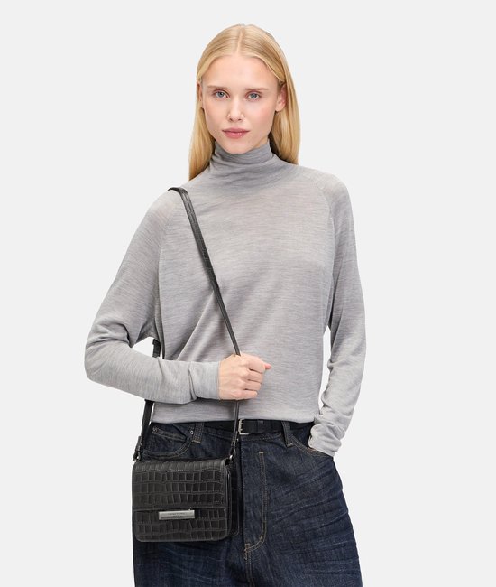 LIEBESKIND BERLIN Sac à épaule bandoulière Alex New Croco Crossbody Black Noir