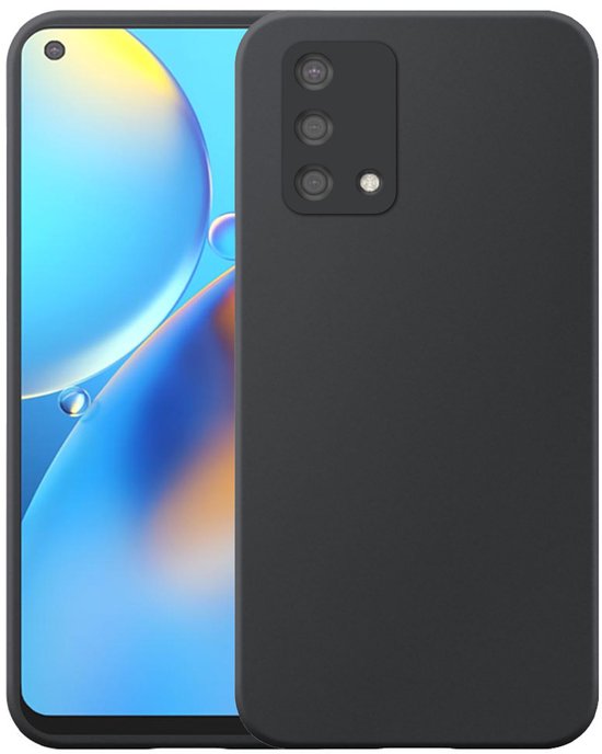 Coque de protection en Siliconen TPU souple Zwart pour Oppo A74 4G - Coque arrière Flexible en Siliconen TPU - Zwart - Smartphonica compatible avec Oppo A74 4G
