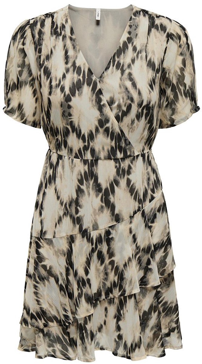 Only Elena Life Korte Mouwen Korte Jurk Beige XS Vrouw