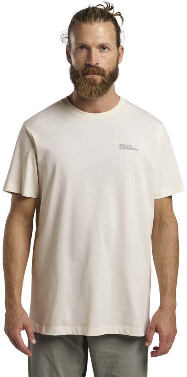 Jack Wolfskin Essential T-shirt Met Korte Mouwen Beige S Man