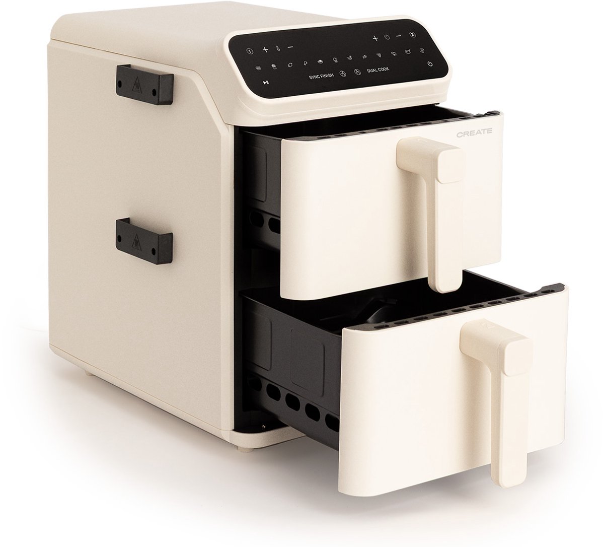 Afbeelding 2 van CREATE - 11,2 L Airfryer met dubbele laag en onafhankelijke bediening, Gebroken wit - AIR FRYER DUAL STACK