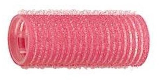 Roze kleefroller van 25 mm met een ruw oppervlak voor grip.