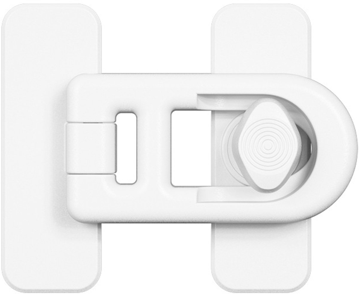 Image of 4-pack kinderveilige koelkastdeursloten voor koelkasten, vriezers en kasten, met lijm, geen gereedschap of boren nodig,Wit