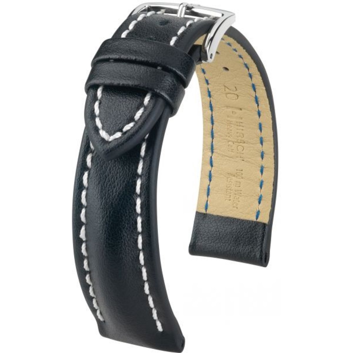 Hirsh Horlogeband Heavy Calf Zwart - Leer - 18mm