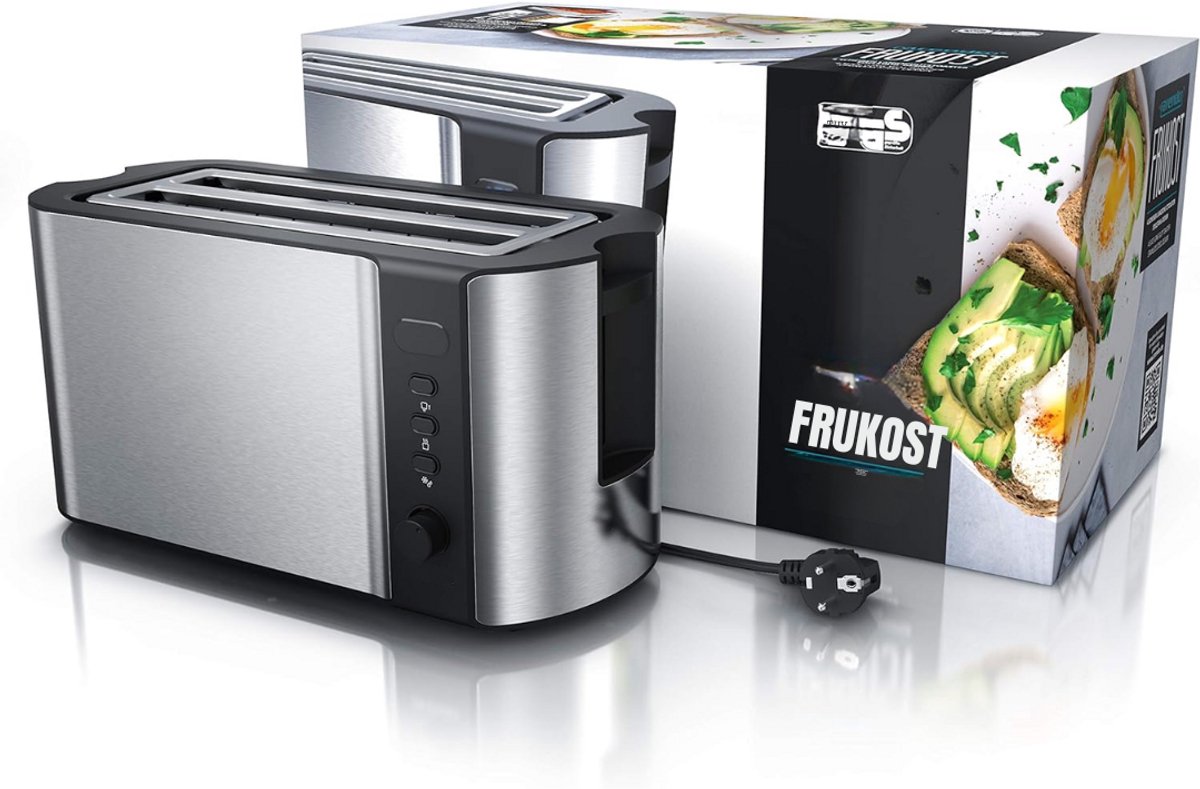 SCH® Tosti apparaat broodrooster - Tosti apparaat - Tosti broodrooster - Zilver - 19cm x 38cm x 19cm
