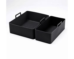 Geschikt voor Tefal EY901840 Tower T17099 Airfryer siliconen bakplaat vierkant airfryer accessoires- zwart
