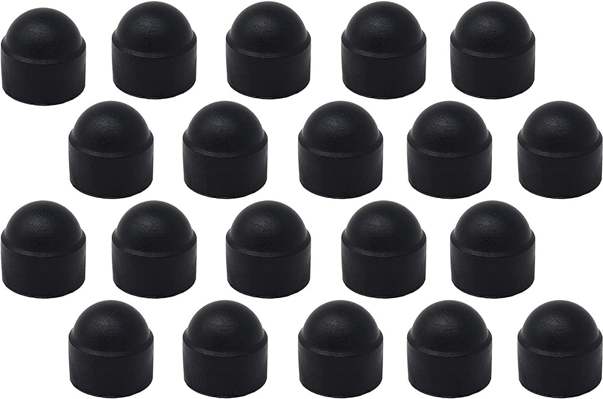 20 x Ronde Zeskantige Beschermkappen M4 - SW7 mm - Polyethyleen